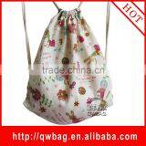 2016 Personalized Logo Canvas Cotton Non Woven Drawstring Bag thumbnail-4