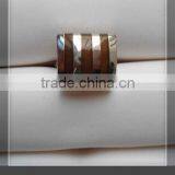 Fashion Stainless Steel Brown Enamel Cuffink X019 thumbnail-1