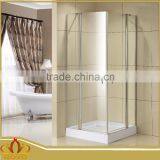 bathroom framless pivot shower enclosures with stainless steel handle