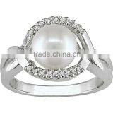 Hot Selling Fresh Water Pearl Sterling Silver Ring,Silver Jewelry