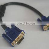 High Quality Black Blue Head VGA Line 15cm Cabletolink Top Quality