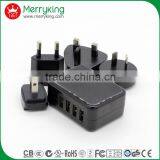 US AU EU UK Plug Four Port Usb Wall Plug Charger for Cellphone thumbnail-5