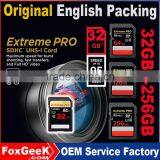 Original Extreme Pro SD Card 64GB Class 10 UHS-3 95MB/s Speed Sd SDXC Memory Card 32 128 256 GB Micro for Canon IP CCTV Camera