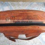 Real Goat Leather Luggauge Bag/vintage Style Pure Leather Travel Bag thumbnail-3