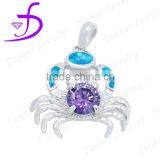 Wholesale Crab Charm Ocean Opal Jewelry Crab Shaped Opal Pendant thumbnail-1