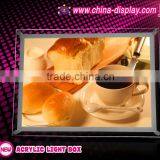 Coffee Shop Led Light Box Menu Board Acrylic Indoor Led Lighting