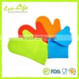 BPA Free Amazon Hot Selling Hand Protect Kitchen Silicone Oven Mitts BBQ Gloves thumbnail-1
