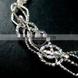 19cm Silver Plated Brass Faceted Rhombic Link Fashion DIY Bracelet Supplies 1900071 thumbnail-4
