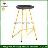 2016 Hot Sale Modern Design Replica Furniture Wooden Seat Metal Legs Bar Stool High Chair Supplier for Sale