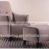Single Seat Sofa and Fabric Ottoman Furniture