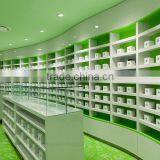 Green And White Color MDF Made Pharmacy Shelves thumbnail-1