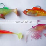 with the squid smell and hooks China Fishing tackles wholesale PVC Soft Lure Fishing Lure