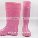 Pink rain boots for food industrial, cheap pvc rain boots