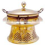 Food Warmer Chaffing Dish/Indian Brass Chafing Dish/copper Chafing Dish thumbnail-2