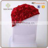Half Back Rosette Chair Cover for Wedding thumbnail-2