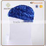 Cheap Wedding Banquet Rosette Chair Head Cover Ruffle Chair Sash thumbnail-2