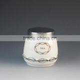 Coffee Tea Sugar Ceramic Storage Bottle&jar With Stainless Lid thumbnail-2