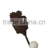 Metal Decorative KETTLE Hook With Ceramic Knob, Home Decoration Hook, Metal Wall Art Hooks, European Style Hook, Vintage Hooks thumbnail-1