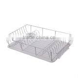 COOKINEX Dish Drying Rack Drainer Dryer With Tray Kitchen Storage Solid Chrome thumbnail-1