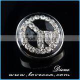 Aquamarine Crystal Button Metal Button Snaps for Leather Bracelet thumbnail-1