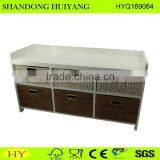 Cheap Atntique Wooden Storage Cabinet With 6 Basket Drawers thumbnail-2