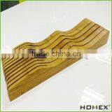 Bamboo Knife Block Holder Organizer for Kitchen Cutlery Homex BSCI/Factory thumbnail-1
