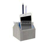 Wholesale Desktop Concrete Hand Made Pen Holder With Phone Holder or Memo Pad Holder thumbnail-2