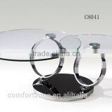 C8041rotating Glass Top Multifunction Coffee Table thumbnail-3