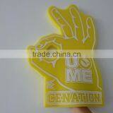 Orange OKAY Shape Design Sponge Foam Hand Gloves thumbnail-4