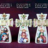 Ceramic Cross Candle Holder 11155 thumbnail-1