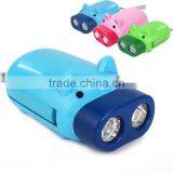 Custom Mini Cute Hand Pressure Automatic Power Generation Powerful Led Torch Flashlight