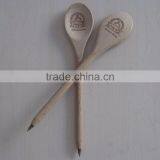 2 in 1office and School Use Wooden Ball Pen Spoon thumbnail-5