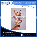 Hot Sale Christmas Decoration Funny Reindeer Hanging thumbnail-2