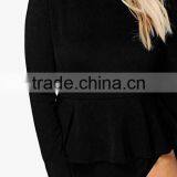 2016 Fashion Wholesale Custom Sexy Girl Plus Size Long Sleeve Plain Red Women Bodysuit thumbnail-3