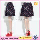 2015 New Fashion Apple Printed Back Button Petite Pleated Flippy SKirt thumbnail-1