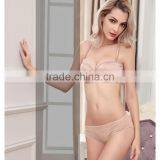 Lovely Girl Seamless Push up Lace Bra Panty Set Sexy Photos thumbnail-5