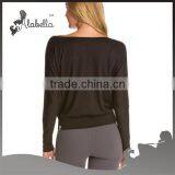 Wholesale Fitness Clothing Women Sexy Long Sleeve Shirt thumbnail-2