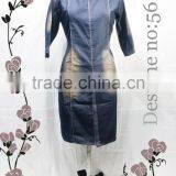 Mirror Work Kurti / Denim Kurti / Latest Long Kurti Designs / Wholesale Kurti / Hand Work Kurti thumbnail-5