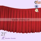 Wholesale red wedding table skirting