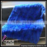 CX-D-11H Top Quality Home/Hotel Carpet Patchwork Rabbit Fur Fur Throw Blanket thumbnail-4
