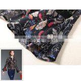 Maxnegio Lotus Leaf Sleeves Blouse Neck Designs Cutting Fashion Design Lady Blouse thumbnail-5