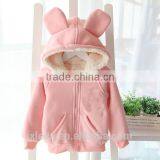 2016new Girls Fashion Solid Thicken Zipper Sweatshirts thumbnail-3