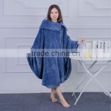 Wholesale women flannel poncho 2017 xxx sleepwear