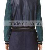 Runwaylover EY1056C Women Fashion 2017 Long Sleeve Pu Splice Jackets thumbnail-3