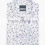 Micro Blue Floral Mens Dress Shirt Design Latest Men Shirt thumbnail-1