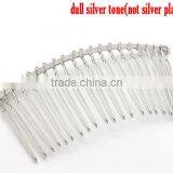 Hot Sell Professional 10PCs/pack Silver Tone Comb Shape Hair Clips thumbnail-3