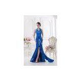 V Neck Mermaid Satin Womens Party Dresses thumbnail-1