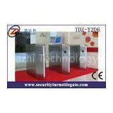 SS304 Flap Turnstile Entry Systems , Flap Barrier Turnstile AC 220V