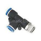 BSPT Threads Pneumatic Push To Connect Tube Fittings Female Branch Tee thumbnail-1