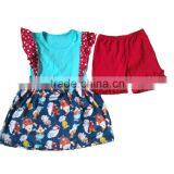 Yawoo Anchor Patterns Tunic Match Capris Smocked Children Clothing Wholesale Kids Clothes thumbnail-4
